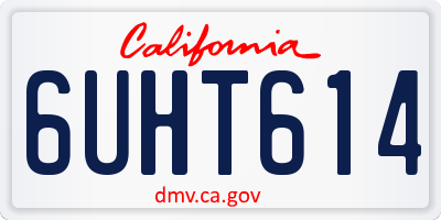 CA license plate 6UHT614