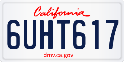 CA license plate 6UHT617