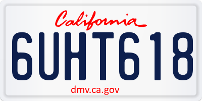 CA license plate 6UHT618