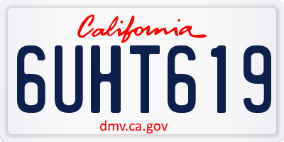 CA license plate 6UHT619