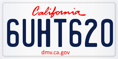 CA license plate 6UHT620