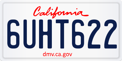CA license plate 6UHT622