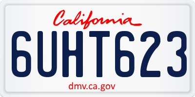 CA license plate 6UHT623