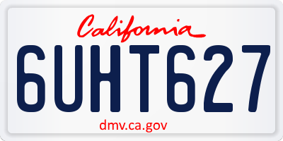 CA license plate 6UHT627