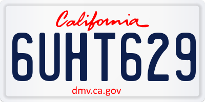 CA license plate 6UHT629