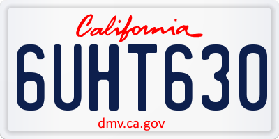 CA license plate 6UHT630