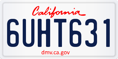 CA license plate 6UHT631