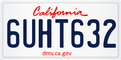 CA license plate 6UHT632