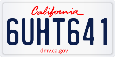 CA license plate 6UHT641