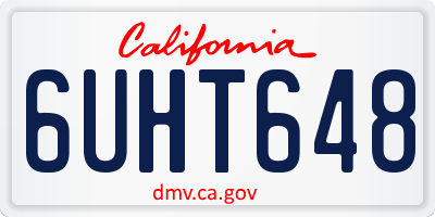 CA license plate 6UHT648