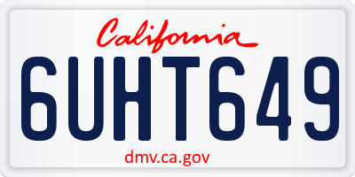 CA license plate 6UHT649