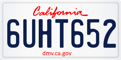 CA license plate 6UHT652