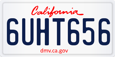 CA license plate 6UHT656