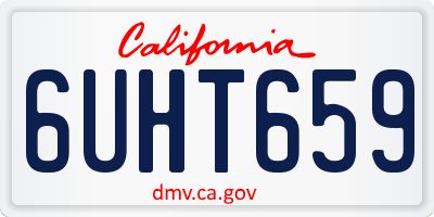 CA license plate 6UHT659