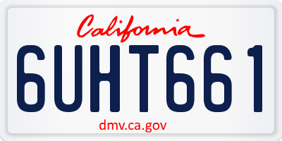 CA license plate 6UHT661