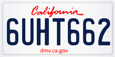 CA license plate 6UHT662