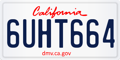 CA license plate 6UHT664