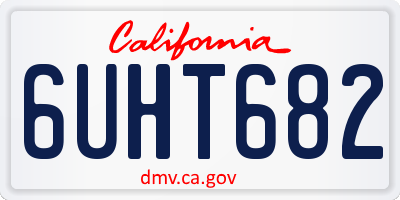 CA license plate 6UHT682