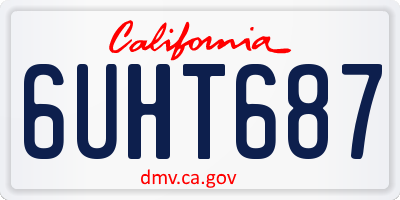 CA license plate 6UHT687