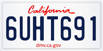 CA license plate 6UHT691