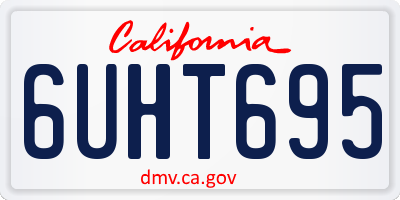 CA license plate 6UHT695