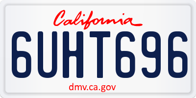 CA license plate 6UHT696