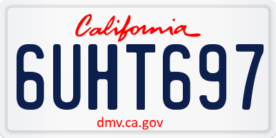 CA license plate 6UHT697