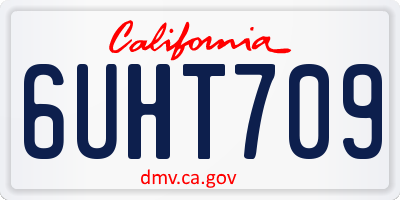 CA license plate 6UHT709