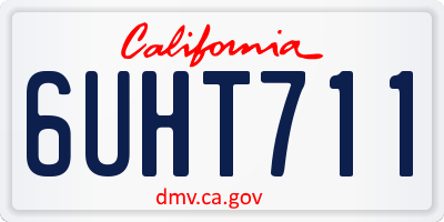 CA license plate 6UHT711