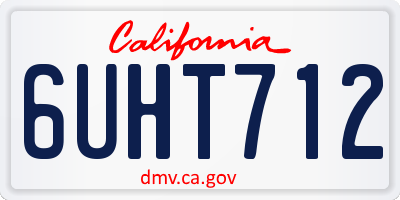 CA license plate 6UHT712