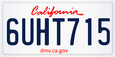 CA license plate 6UHT715