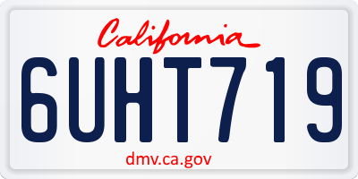 CA license plate 6UHT719