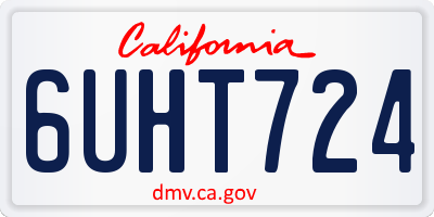 CA license plate 6UHT724