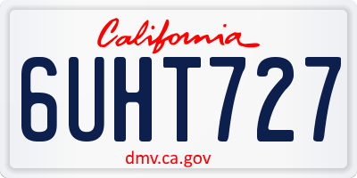 CA license plate 6UHT727