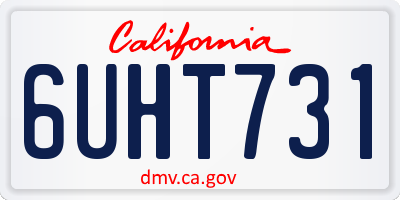 CA license plate 6UHT731