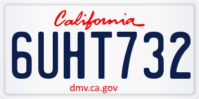 CA license plate 6UHT732
