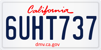 CA license plate 6UHT737