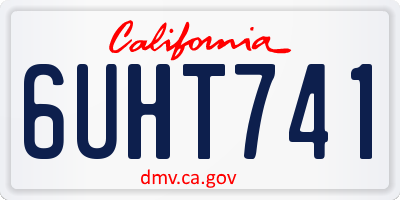 CA license plate 6UHT741