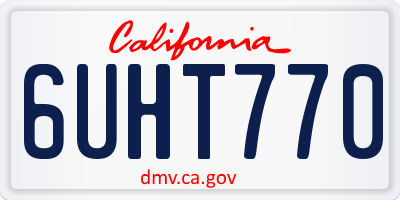 CA license plate 6UHT770