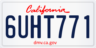 CA license plate 6UHT771