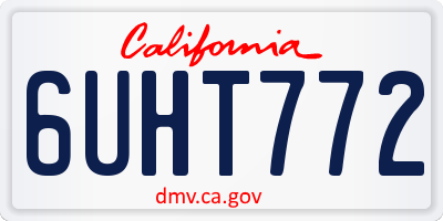 CA license plate 6UHT772