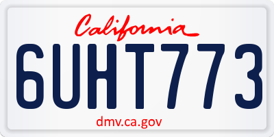 CA license plate 6UHT773