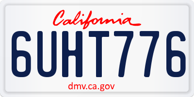 CA license plate 6UHT776