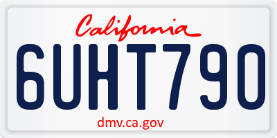 CA license plate 6UHT790