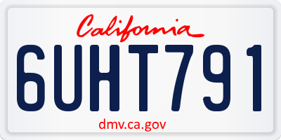 CA license plate 6UHT791