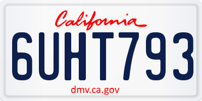 CA license plate 6UHT793