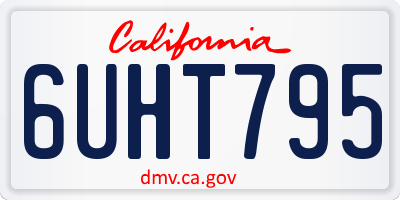 CA license plate 6UHT795