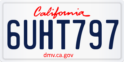 CA license plate 6UHT797