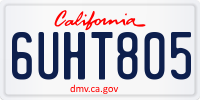 CA license plate 6UHT805