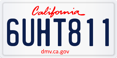 CA license plate 6UHT811